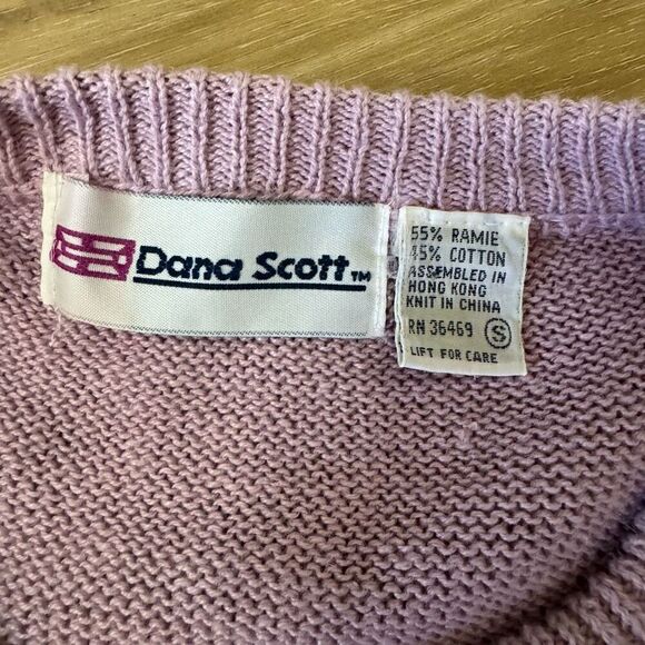 Dana Scott S Pearl Fringe Crochette Pullover Sweater Pastel Purple Coquette - Picture 6 of 6